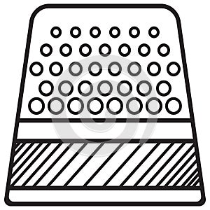 Sewing thimble vector icon. Vector isolated on white background