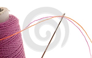 Sewing thread with needle