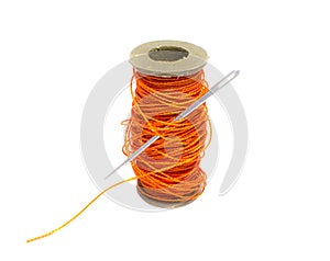 Sewing thread with needle