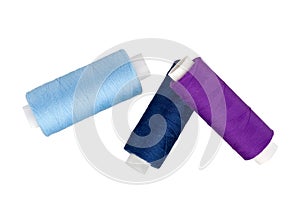 Sewing thread spool of different colors isolated