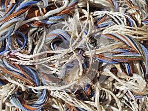 Sewing thread, twine. Fiber conglomeration