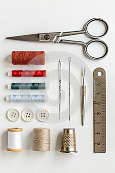 Sewing Tools with Copyspace Over White