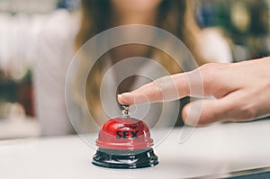 Sex bell on a reception desk