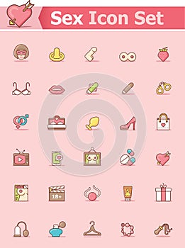 Sex icon set