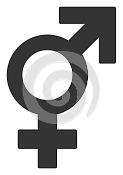Sex Symbol Raster Icon Flat Illustration