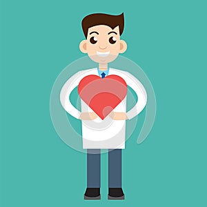 Sexologist male icon, doctor man. Vector illustration