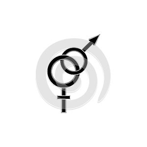 Sexology science. symbol of female black icone. photo