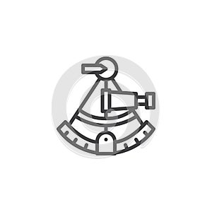 Sextant outline icon
