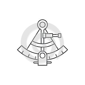 Sextant vector icon symbol isolated on white background