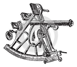 Sextant vintage engraving