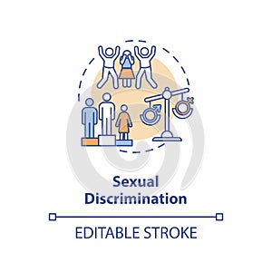 Sexual discrimination concept icon