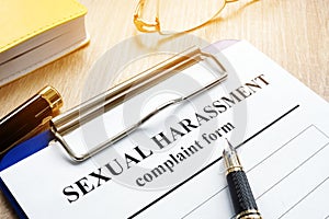 Sexual harassment complaint form.