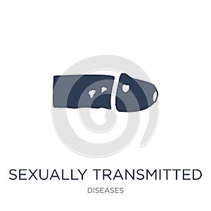 Sexually Transmitted Diseases icon. Trendy flat vector Sexually