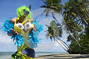 Brasilianer ventilator auf der Strand 