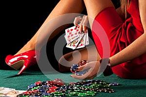 gambling woman