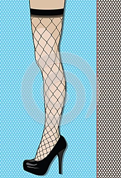 Leg in Fishnets