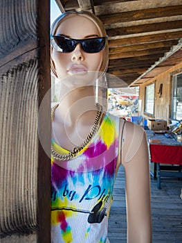 Flashy looking mannequin