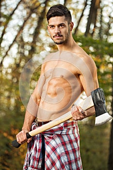 man with axe