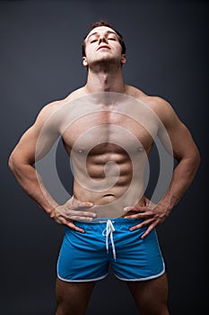 man with muscular athletic body