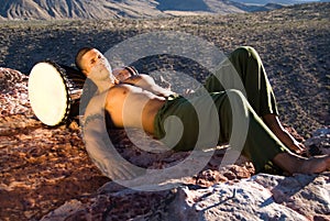 man resting. photo