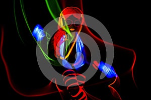 neon uv glow dancer photo