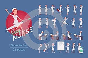 Sexy nurse ready-to-use Pin Up character set