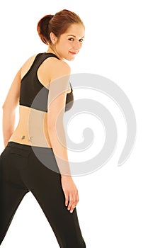 redhead woman in gym