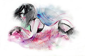 Woman Fashion Illustration