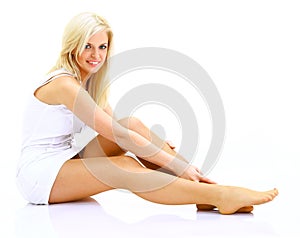 Una mujer piernas 