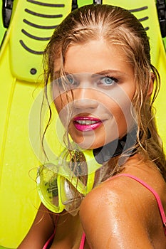 woman in the swimgear