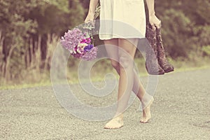 woman walking in img