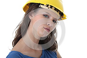 young woman construction worker contractor