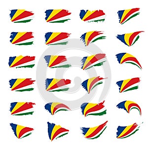 Seychelles flag, vector illustration