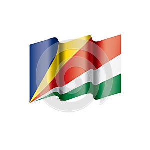 Seychelles flag, vector illustration