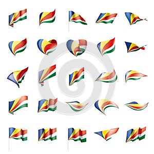 Seychelles flag, vector illustration