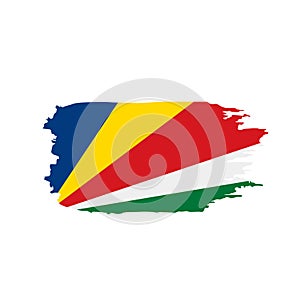 Seychelles flag, vector illustration