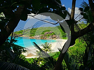 Seychelles, Indian Ocean, La Digue, Petite Anse beach