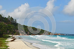 Seychelles islands, La Digue, Anse Petite beach