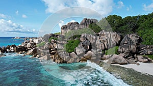 Seychelles, a landscape of tropical fairy-tale islands in the Indian Ocean