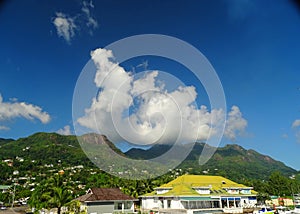 Seychelles, Mahé island, three Ferés mountain overlooking the town of Victoria