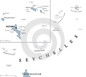 Seychelles political map photo