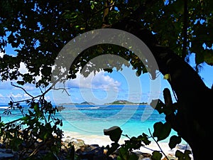 Seychelles,  Praslin Island, Grand Anse beach