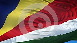 SEYCHELLES Realistic Waving Flag Background