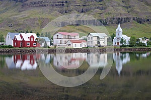 Seydisfjordur town Reflection