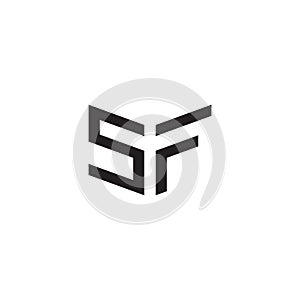 sf initial letter vector logo icon