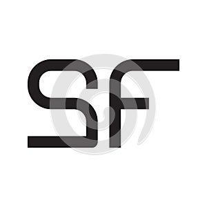 sf initial letter vector logo icon