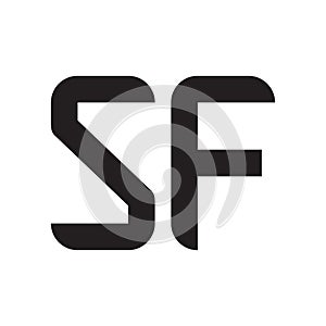 sf initial letter vector logo icon