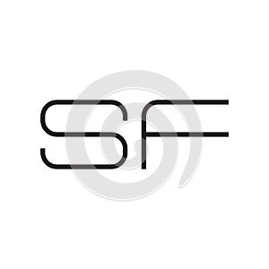 sf initial letter vector logo icon