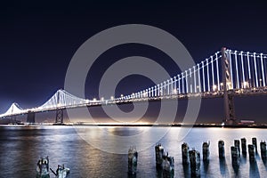 SF-Oakland Bay Bridge at Night