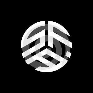 SFA letter logo design on black background. SFA creative initials letter logo concept. SFA letter design